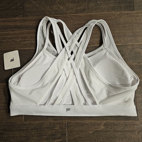 New with Tags Fabletics White Faye High Impact Sports Bra sz xl - Picture 2 of 5